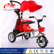 2017 newest steel baby tricycle with handlebar /EVA, AIR tiye tricycle for kids /three wheel trike bike for child